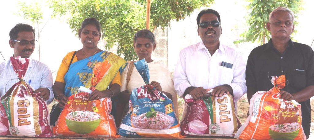 Food packs provided for blind pastors and their wives